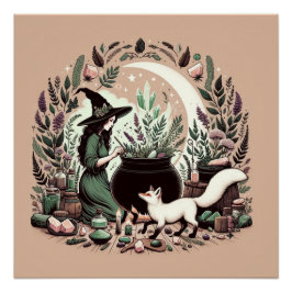 Póster Herbalista místico: El arte de la brujería y la sa