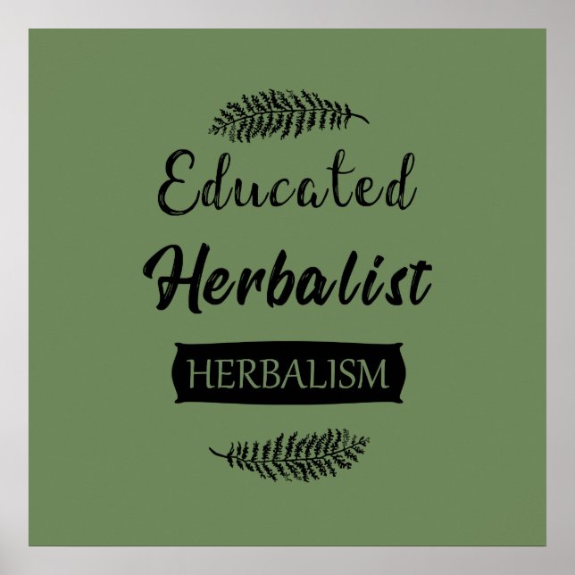 Póster Herbolario educado (Frente)