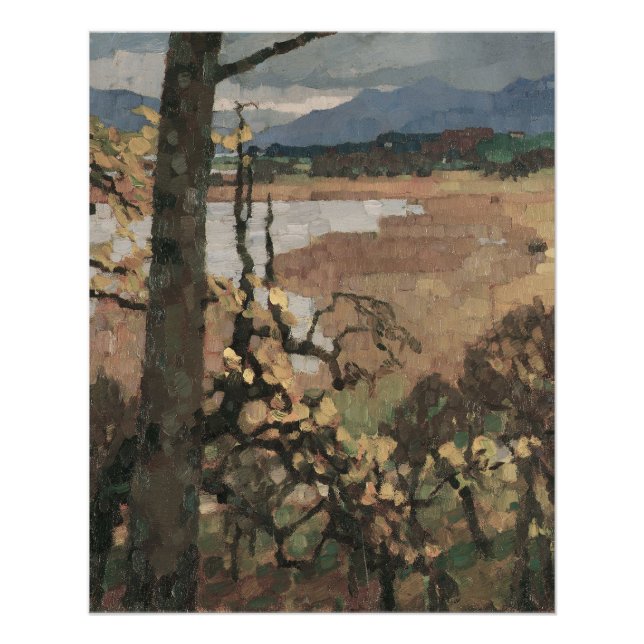 Póster Herbst an Chiemsee | Arte paisajístico Leo Putz (Anverso)