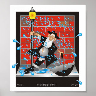 Póster Herchel canta en la lluvia