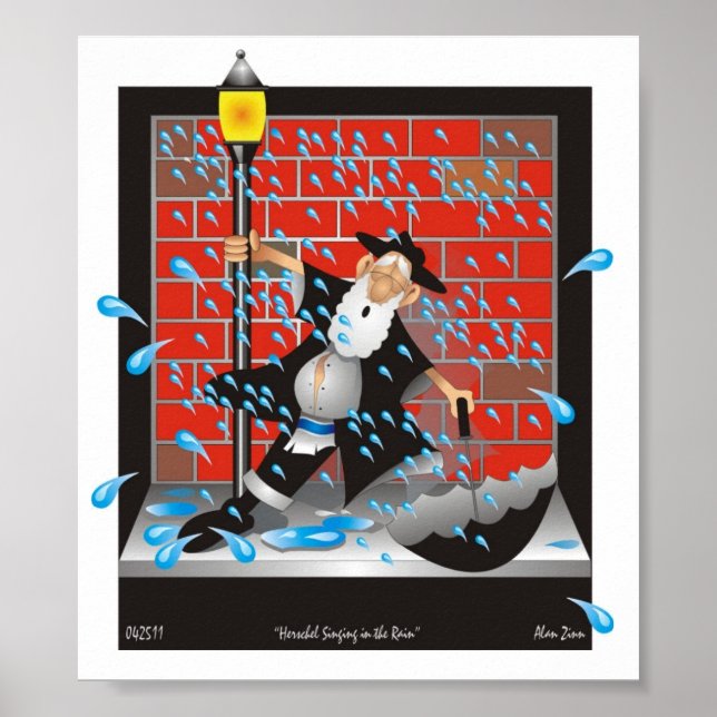 Póster Herchel canta en la lluvia (Frente)