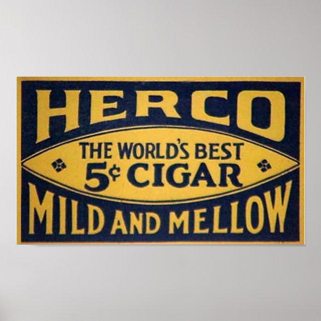 Póster Herco Cigar-1905 (Frente)