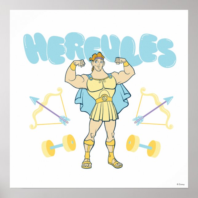 Póster Hercules Arrows and Dumbbells Flex Poster (Frente)