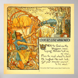 Póster Hércules y el Wagoneer Walter Crane