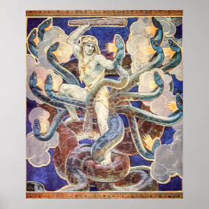 Póster Hércules y la Hidra