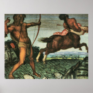 Póster Hércules y Nessus de Francisco von Stuck