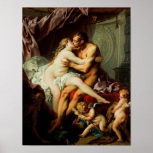 Póster Hércules y Omphale por Francois Boucher