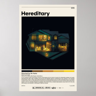 Póster Hereditario Aster de la película Minimalista Ret d