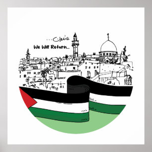 Póster Herencia y esperanza palestinas: Regresaremos