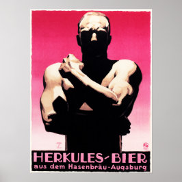 Póster HERKULES BIER Ludwig Hohlwein German Sachplakat