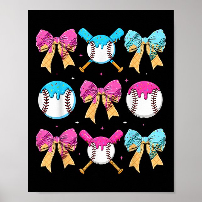 Póster Hermana de béisbol Dripping Bow Helado Drip Chicas (Frente)