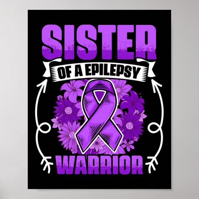 Póster Hermana de Epilepsia Guerrera Sobreviviente Epilep (Frente)