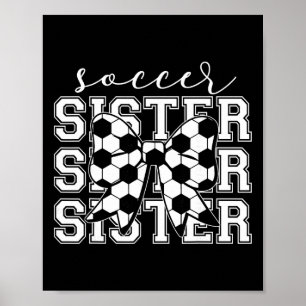 Póster Hermana de fútbol Hermana amante del deporte vinta
