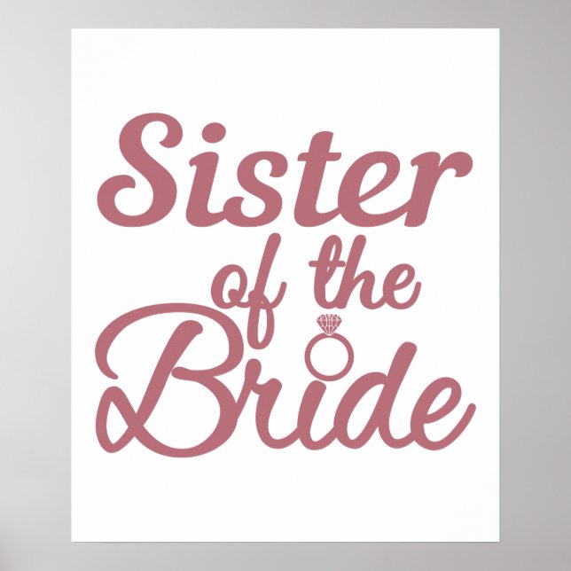 Póster Hermana De La Familia Boda De Novia (Frente)