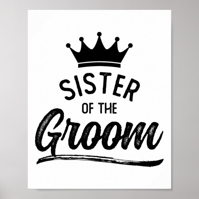 Póster Hermana De La Fiesta De Matrimonio Groom (Frente)