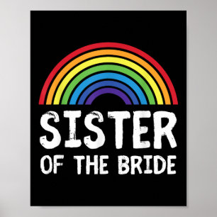 Póster Hermana de la Novia Boda Lésbica LGBT Despedida de