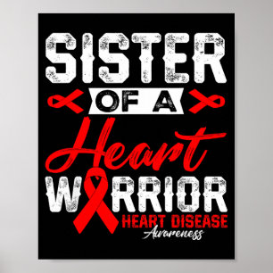 Póster Hermana De Un Guerrero Del Corazón Enfermedad Del