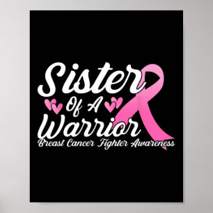 Póster Hermana De Un Guerrero Que Combate El Cáncer De Ma