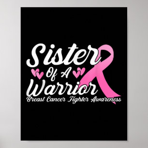 Póster Hermana De Un Guerrero Que Combate El Cáncer De Ma