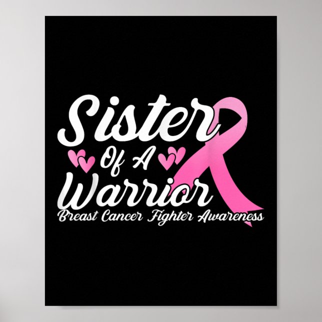 Póster Hermana De Un Guerrero Que Combate El Cáncer De Ma (Frente)