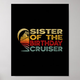 Póster Hermana Del Cumpleañero Divertido Vacaciones De Cr