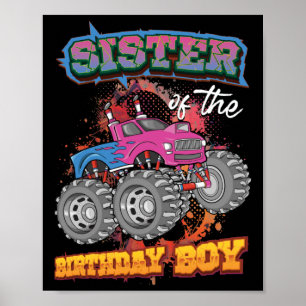 Póster Hermana del cumpleaños del monstruo del bebé