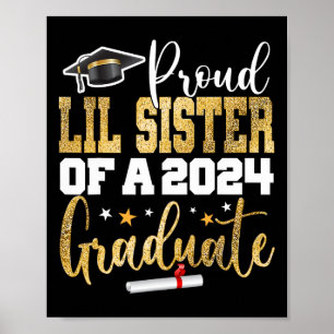 Póster Hermana Lil De Un Graduado Superior De Graduación