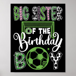 Póster Hermana Mayor Del Futbolista Cumpleañero Cumpleaño