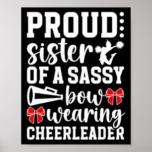 Póster Hermana orgullosa de una porrista hermana animador