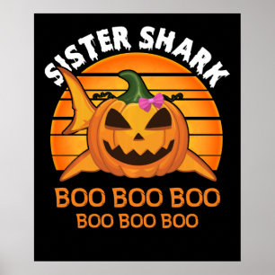 Póster Hermana Tiburón Boo Boo Boo Graciosos Regalos de H