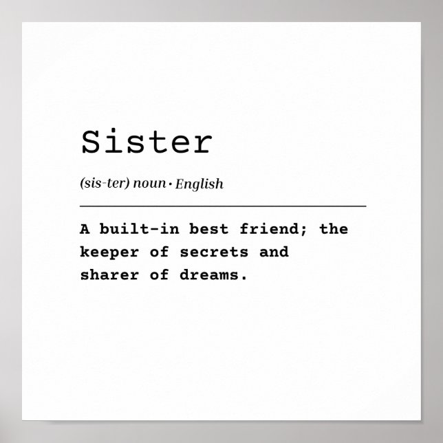 Póster Hermana - Un Mejor Amigo Integrado (Frente)