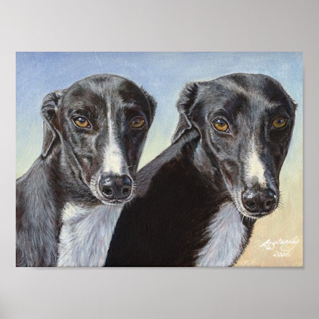 Póster Hermanas bailarinas Greyhound Dog poster (Frente)