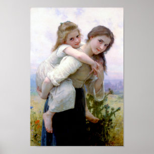 Póster Hermanas de Bouguereau