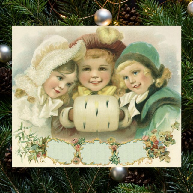 Póster Hermanas de Navidad de época, niños victorianos (Subido por el creador)