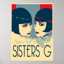Hermanas G - Poster de moda de los años 20