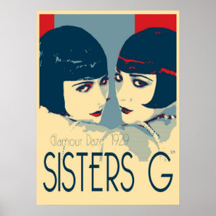 Póster Hermanas G - Poster de moda de los años 20
