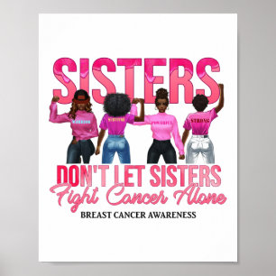 Póster Hermanas negras no permiten que las hermanas luche