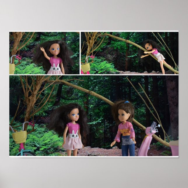 Póster Hermanas reunidas en el bosque. (Frente)