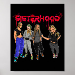 Póster Hermandad de Juneteenth hermanas amigas