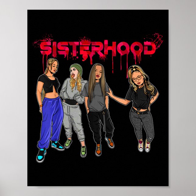 Póster Hermandad de Juneteenth hermanas amigas (Frente)