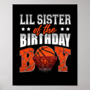 Póster Hermanita del niño cumpleañero familia Sketll Ller