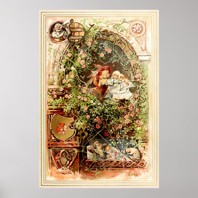 Póster Hermann Vogel - Belleza durmiente (Frente)