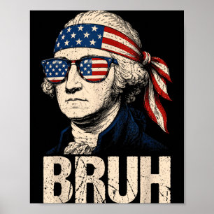 Póster Hermano 4 de julio George Washington Americano