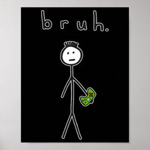 Póster Hermano Brah Figura de Palito Lindo Para Videojueg