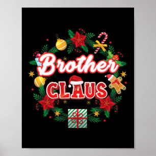 Póster Hermano Claus Navidades Santa Laurel Wreath Mistle