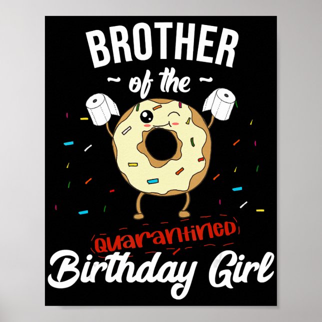 Póster Hermano De Chica De Cumpleaños En Cuarto Funny Don (Frente)