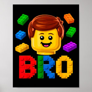 Póster hermano de familia maestro constructor edificio la