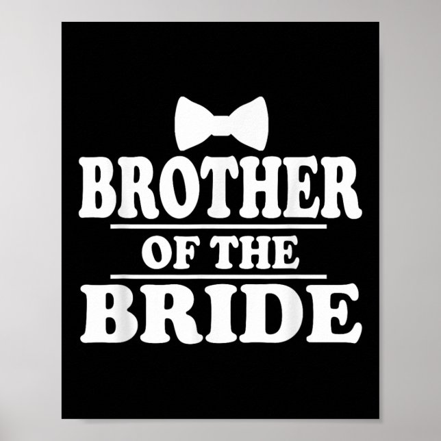Póster Hermano De La Novia Boda Bachelor Bachelorette (Frente)