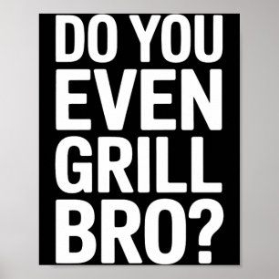 Póster Hermano de la parrilla divertido dicho de barbacoa