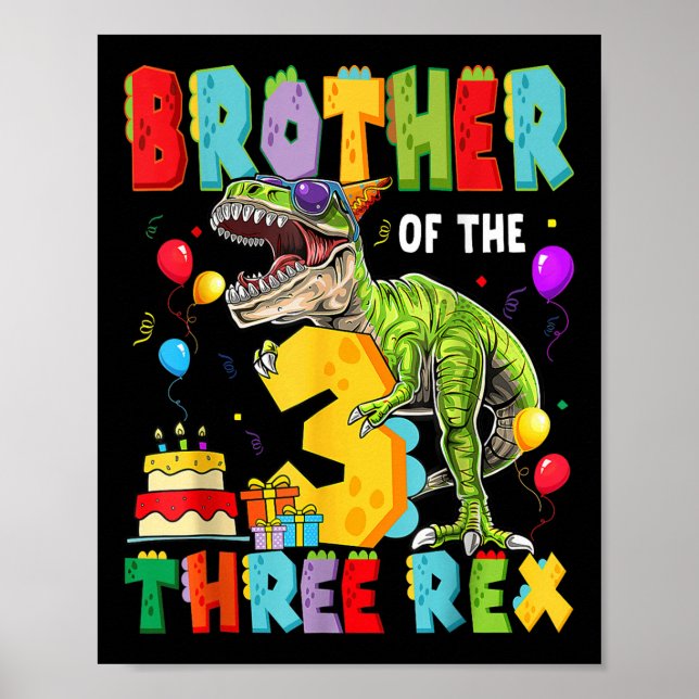 Póster Hermano De La Triple Dinosaurio De Noviembre (Frente)